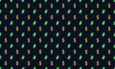 Farklı aksesuarlara sahip renkli arkaplan