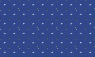 Farklı aksesuarlara sahip renkli arkaplan