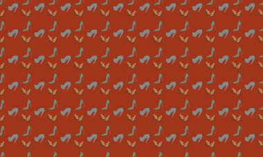 Farklı aksesuarlara sahip renkli arkaplan