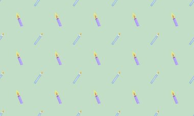 Farklı aksesuarlara sahip renkli arkaplan