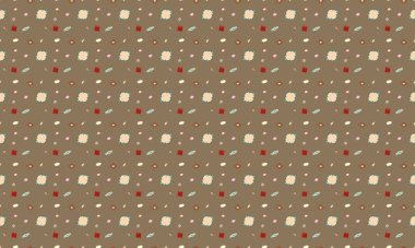 Farklı aksesuarlara sahip renkli arkaplan