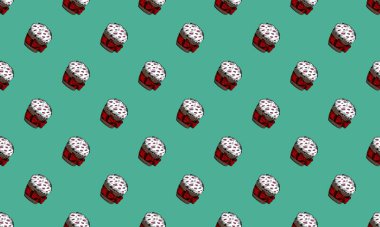 Farklı aksesuarlara sahip renkli arkaplan