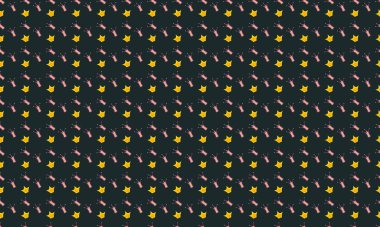 Farklı aksesuarlara sahip renkli arkaplan