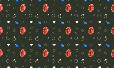 Farklı aksesuarlara sahip renkli arkaplan