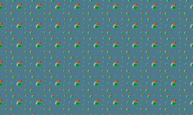 Farklı aksesuarlara sahip renkli arkaplan