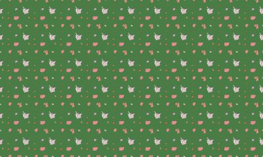 Farklı aksesuarlara sahip renkli arkaplan