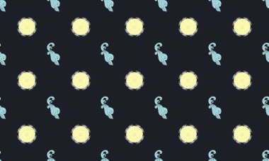 Farklı aksesuarlara sahip renkli arkaplan