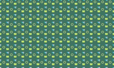 Farklı aksesuarlara sahip renkli arkaplan