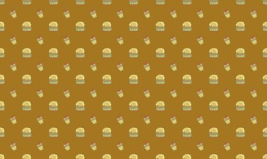 Farklı aksesuarlara sahip renkli arkaplan