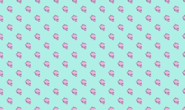 Farklı aksesuarlara sahip renkli arkaplan