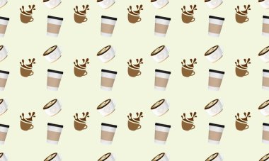 Farklı aksesuarlara sahip renkli arkaplan