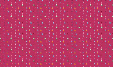 Farklı aksesuarlara sahip renkli arkaplan