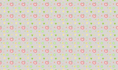 Farklı aksesuarlara sahip renkli arkaplan