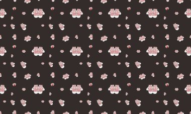 Farklı aksesuarlara sahip renkli arkaplan