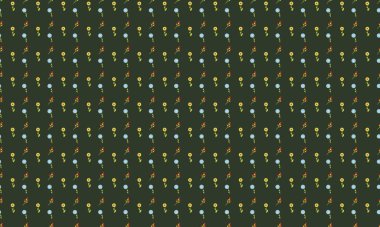 Farklı aksesuarlara sahip renkli arkaplan