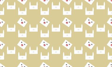 Farklı aksesuarlara sahip renkli arkaplan