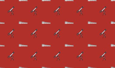 Farklı aksesuarlara sahip renkli arkaplan