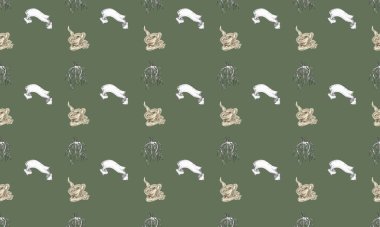 Farklı aksesuarlara sahip renkli arkaplan