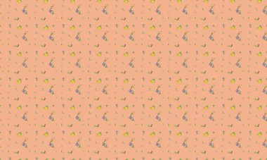 Farklı aksesuarlara sahip renkli arkaplan