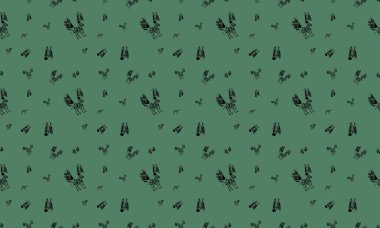 Farklı aksesuarlara sahip renkli arkaplan