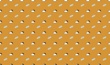 Farklı aksesuarlara sahip renkli arkaplan