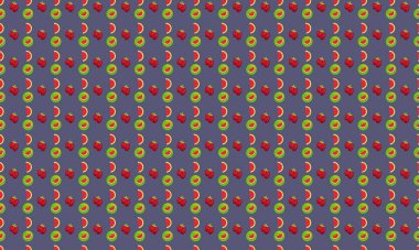 Farklı aksesuarlara sahip renkli arkaplan