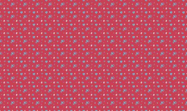 Farklı aksesuarlara sahip renkli arkaplan