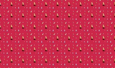 Farklı aksesuarlara sahip renkli arkaplan