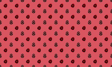 Farklı aksesuarlara sahip renkli arkaplan