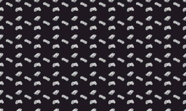 Farklı aksesuarlara sahip renkli arkaplan