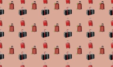 Farklı aksesuarlara sahip renkli arkaplan