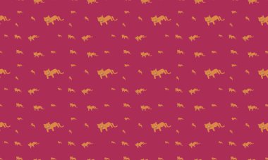 Farklı aksesuarlara sahip renkli arkaplan