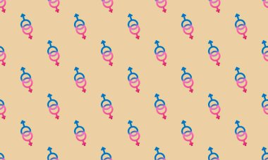 Farklı aksesuarlara sahip renkli arkaplan