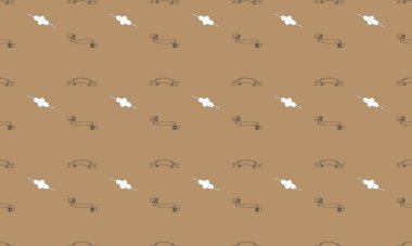 Farklı aksesuarlara sahip renkli arkaplan