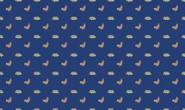 Farklı aksesuarlara sahip renkli arkaplan