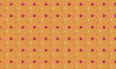 Farklı aksesuarlara sahip renkli arkaplan