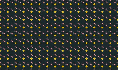 Farklı aksesuarlara sahip renkli arkaplan