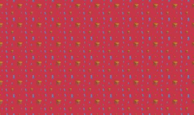 Farklı aksesuarlara sahip renkli arkaplan