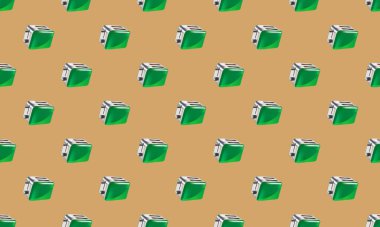 Farklı aksesuarlara sahip renkli arkaplan