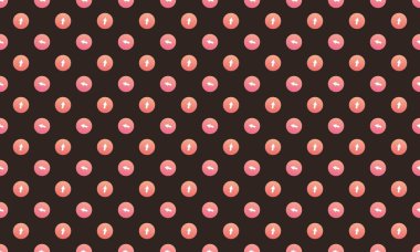 Farklı aksesuarlara sahip renkli arkaplan