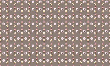 Farklı aksesuarlara sahip renkli arkaplan