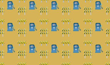 Farklı aksesuarlara sahip renkli arkaplan