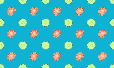 Farklı aksesuarlara sahip renkli arkaplan