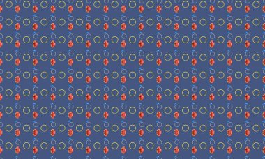 Farklı aksesuarlara sahip renkli arkaplan