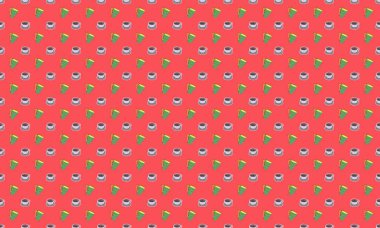 Farklı aksesuarlara sahip renkli arkaplan