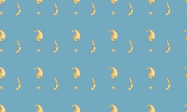 Farklı aksesuarlara sahip renkli arkaplan