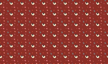 Farklı aksesuarlara sahip renkli arkaplan