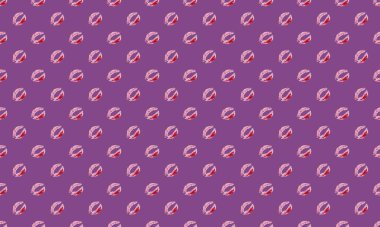 Farklı aksesuarlara sahip renkli arkaplan