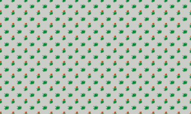 Farklı aksesuarlara sahip renkli arkaplan