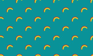 Farklı aksesuarlara sahip renkli arkaplan